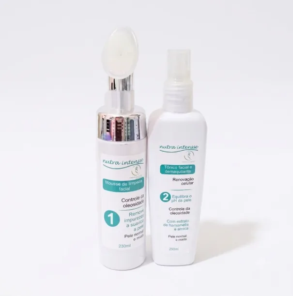 KIT CONTROLE DE OLEOSIDADE - MOUSSE + ESTABILIZADOR DE PH